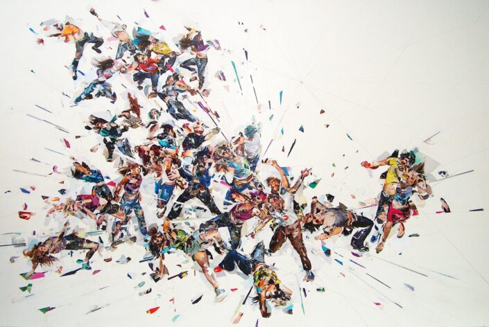 Rave 20 100X150 cm 2012 Collage Paper on hardboard