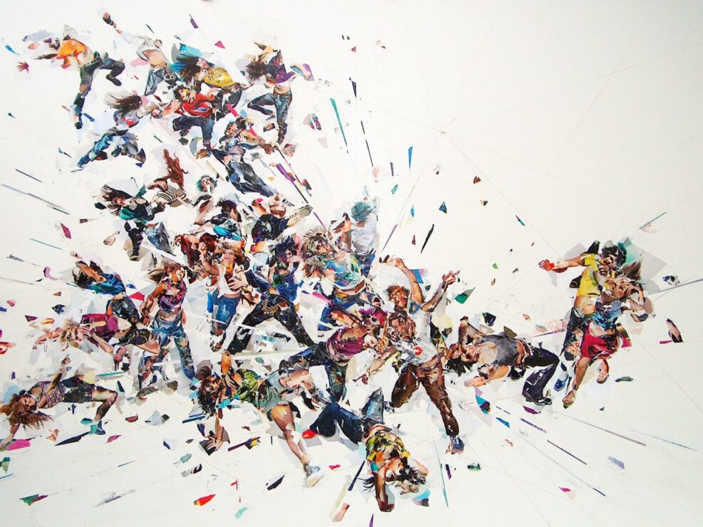 Rave 20 100X150 cm 2012 Collage Paper on hardboard