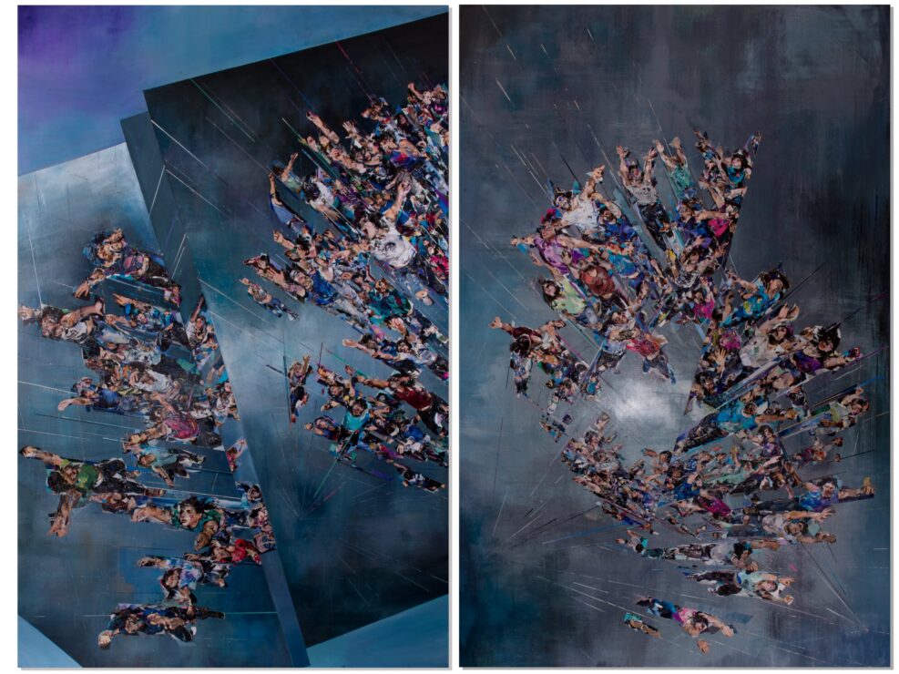 Panopticon 2014 cm 285x216 Collage Paper, pigment on wood
