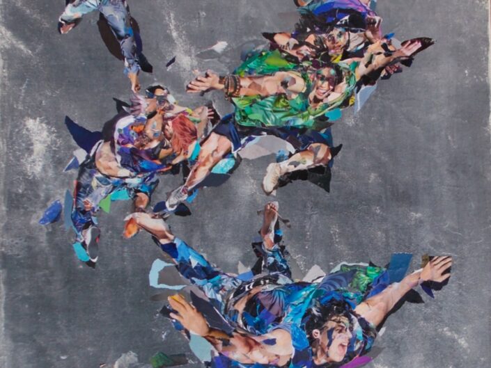 Strappo/3 2019 80x100cm Collage Paper pigments on fresco detach