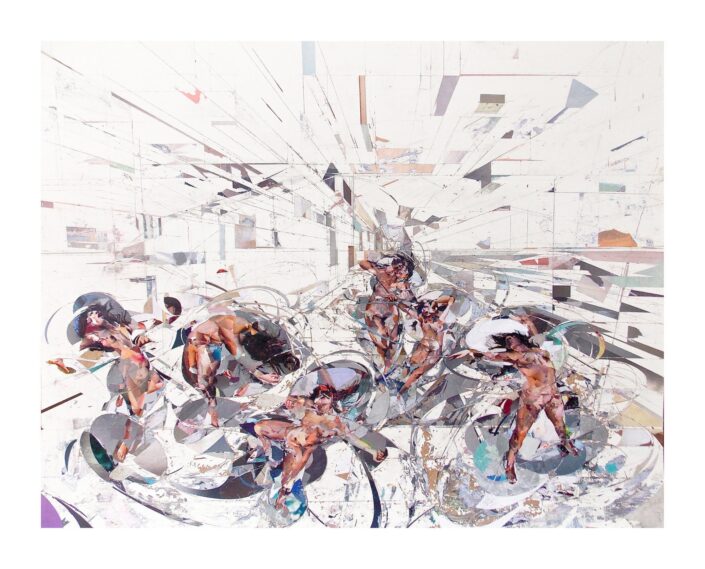 Untiled 2013 84×104 cm Collage Paper, pigments on detach fresco