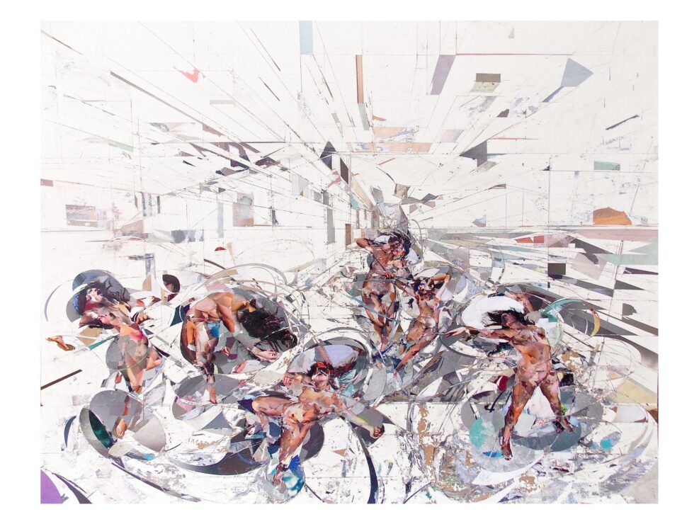 Untiled 2013 84×104 cm Collage Paper, pigments on detach fresco