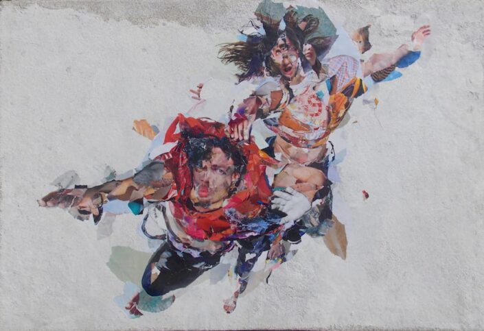 Strappo/1 2019 60x40 cm Collage Paper pigments on fresco detach