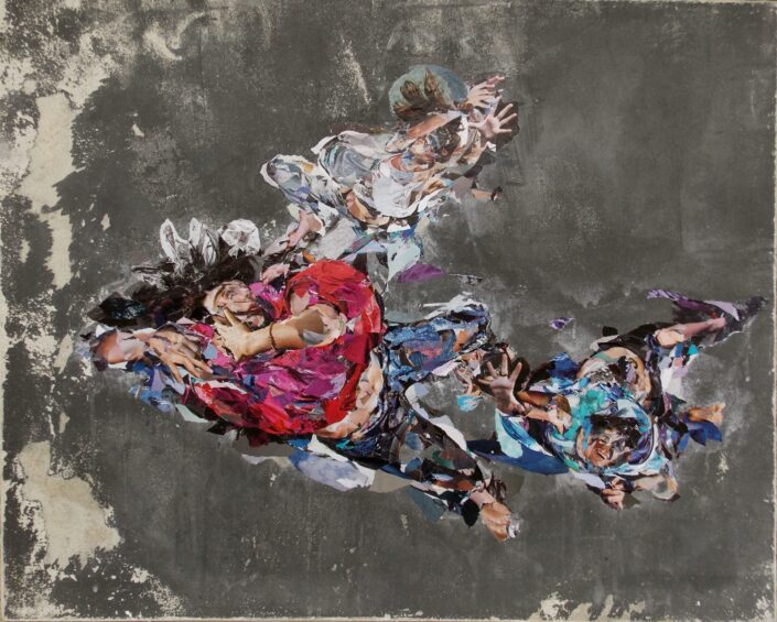 Strappo/2 2019 100x80 cm Collage Paper pigments on detach fresco